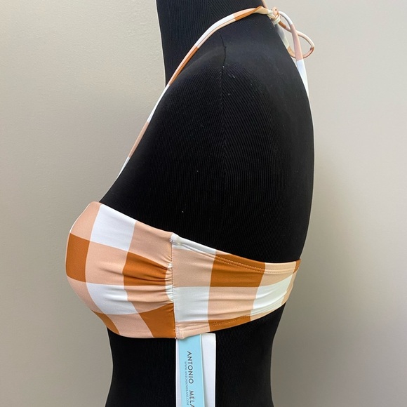 Antonio Melani Plaid Swimsuit Bikini Top - Picture 4 of 6